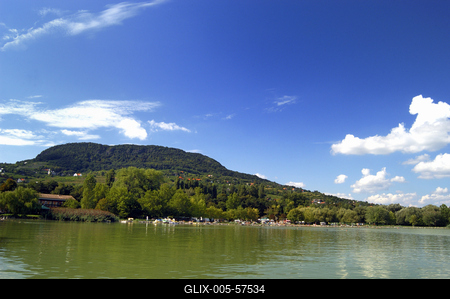 A Badacsony látképe-stock-foto