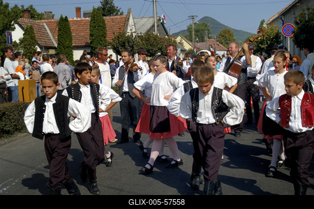 Szüreti felvonulás Badacsonyban-stock-foto
