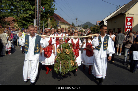 Szüreti felvonulás Badacsonyban-stock-foto