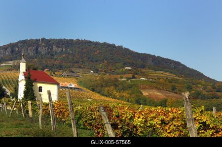 Badacsonyi ősz-stock-foto