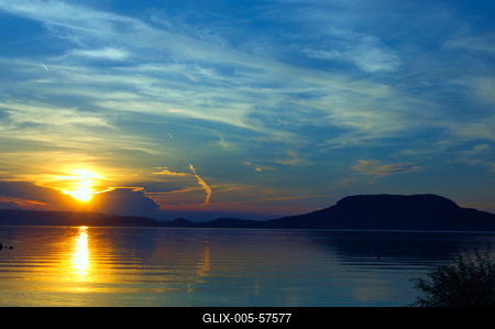 Naplemente Fonyódon-stock-foto