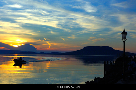 Naplemente Fonyódon-stock-foto