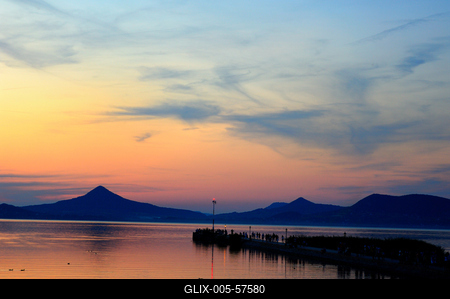 Naplemente Fonyódon-stock-foto