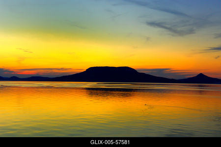 Naplemente Fonyódon-stock-foto