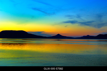 Naplemente Fonyódon-stock-foto