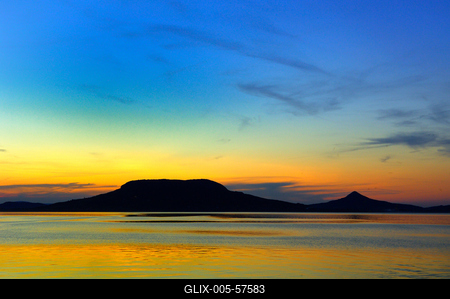 Naplemente Fonyódon-stock-foto