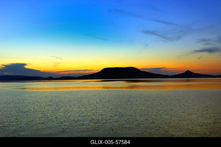 Naplemente Fonyódon-stock-foto