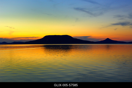 Naplemente Fonyódon-stock-foto