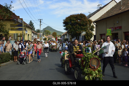 Szüreti felvonulás Badacsonyban-stock-foto