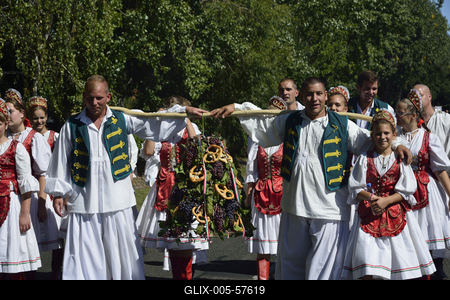 Szüreti felvonulás Badacsonyban-stock-foto