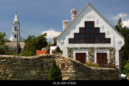 Felújított balatonfelvidéki ház Aszófőn.-stock-foto