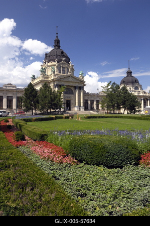 Budapest - Széchenyi gyógyfürdő-stock-foto