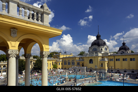 Budapest - Széchenyi gyógyfürdő-stock-foto