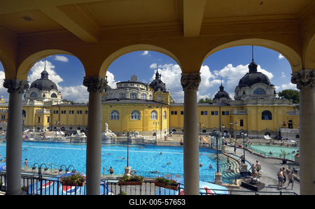 Budapest - Széchenyi gyógyfürdő-stock-foto