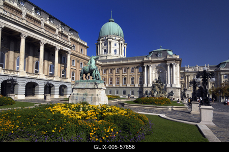 Budapest, Budai Vár (Budavári Palota)-stock-foto