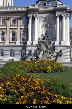 Budapest, Budai Vár (Budavári Palota)-stock-foto