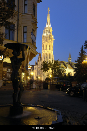 Budapest, Mátyás-templom-stock-foto