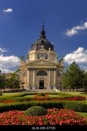 Budapest - Széchenyi gyógyfürdő-stock-foto