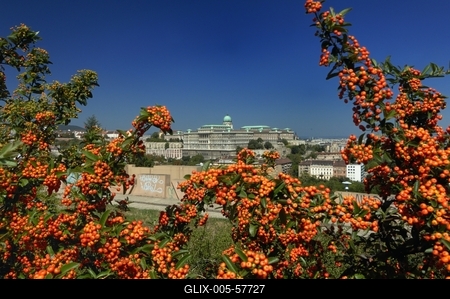 Budapest, a Budavári Palota látványa-stock-foto