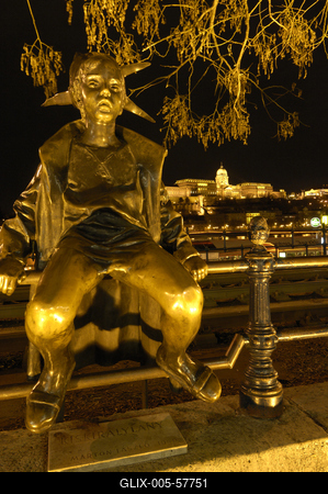 Budapest, Duna-korzó-stock-foto