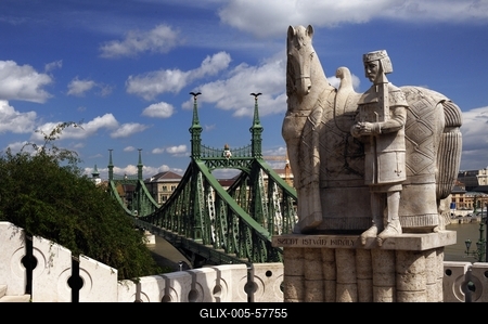 Budapest, Szent István király szobra-stock-foto