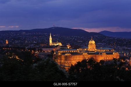 Budapesti panoráma a Citadelláról-stock-foto