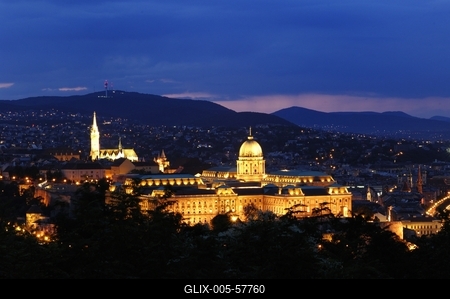Budapesti panoráma a Citadelláról-stock-foto