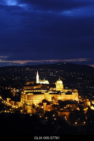Budapesti panoráma a Citadelláról-stock-foto