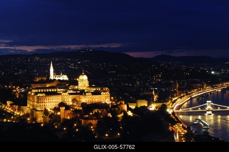 Budapesti panoráma a Citadelláról-stock-foto