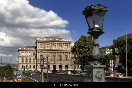 Budapest, a Magyar Tudományos Akadémia épülete-stock-foto