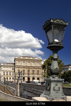 Budapest, a Magyar Tudományos Akadémia épülete-stock-foto