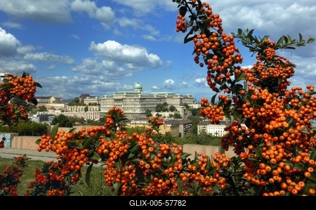 Budapest, a Budavári Palota látványa-stock-foto