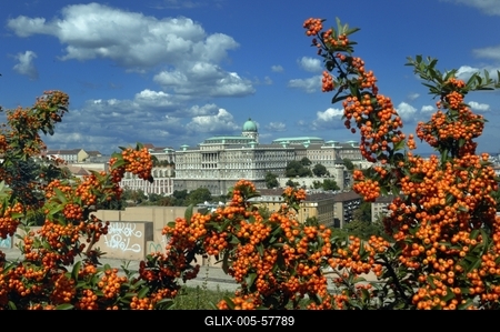Budapest, a Budavári Palota látványa-stock-foto