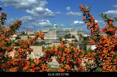 Budapest, a Budavári Palota látványa-stock-foto