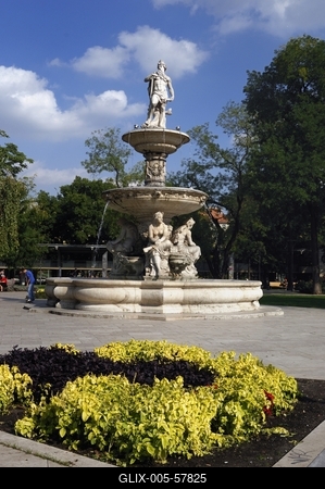 Budapest, Danubius-kút-stock-foto