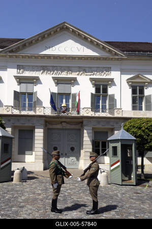 Budapest, Sándor-palota-stock-foto