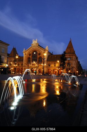 Budapest, Vásárcsarnok-stock-foto
