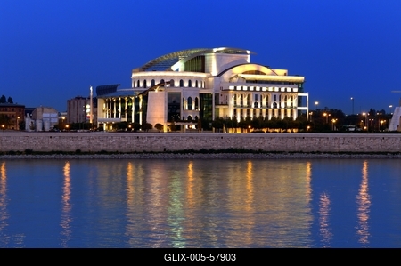 Budapest, Nemzeti Színház-stock-foto