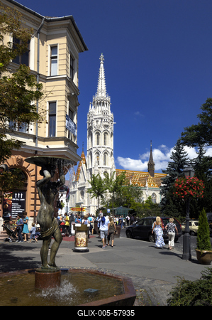Budapest, Mátyás-templom-stock-foto