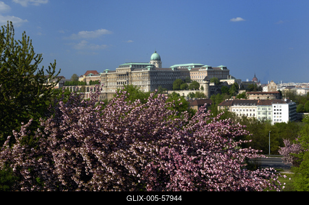 Budapest, a Budavári Palota látványa-stock-foto