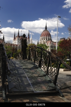 Budapest, Nagy Imre miniszterelnök szobra-stock-foto