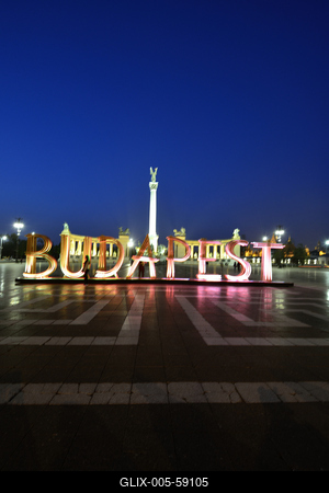 Budapest, Hősök tere-stock-foto