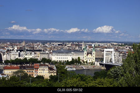 Budapest, Pest és Buda látványa-stock-foto