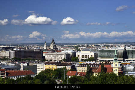 Budapest, Pest látványa-stock-foto