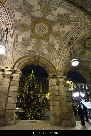 Budapest, karácsonyi díszkivilágítás-stock-foto