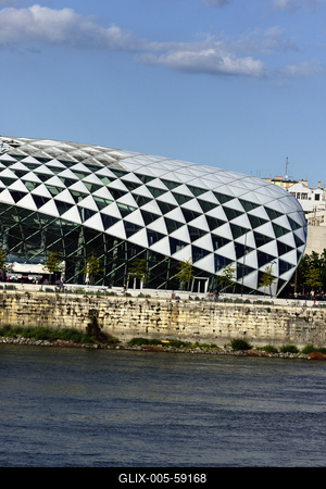 Budapest, Bálna kulturális központ-stock-foto