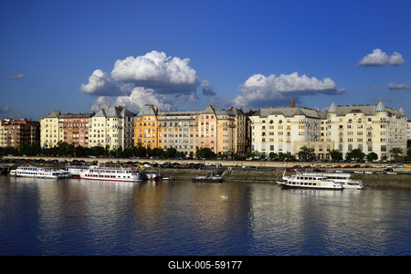 A Duna és pesti rakpart-stock-foto