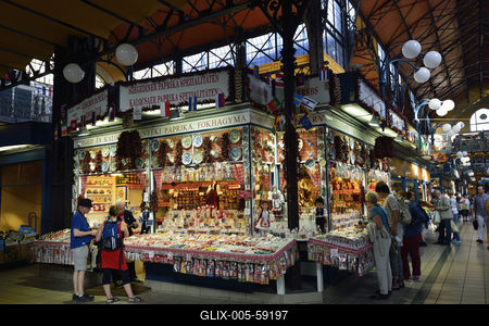 Budapest, Vásárcsarnok-stock-foto