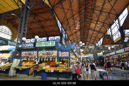 Budapest, Vásárcsarnok-stock-foto