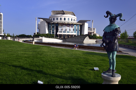 Budapest, Nemzeti Színház-stock-foto